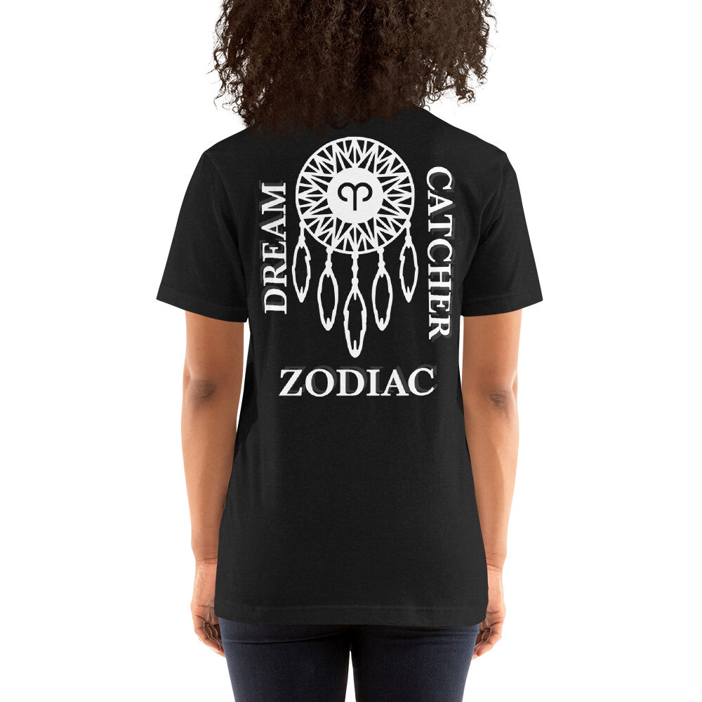 ARIES ZODIAC-Short-sleeve unisex t-shirt, Color: Black Heather, Size: S