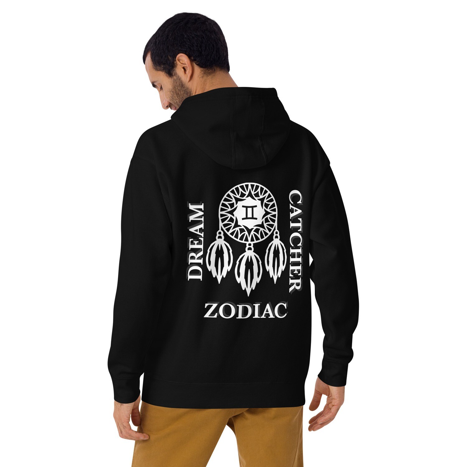 GEMINI ZODIAC-Unisex Hoodie, Color: Black, Size: S