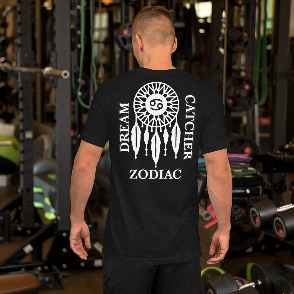 CANCER ZODIAC-Short-sleeve unisex t-shirt, Color: Black Heather, Size: S