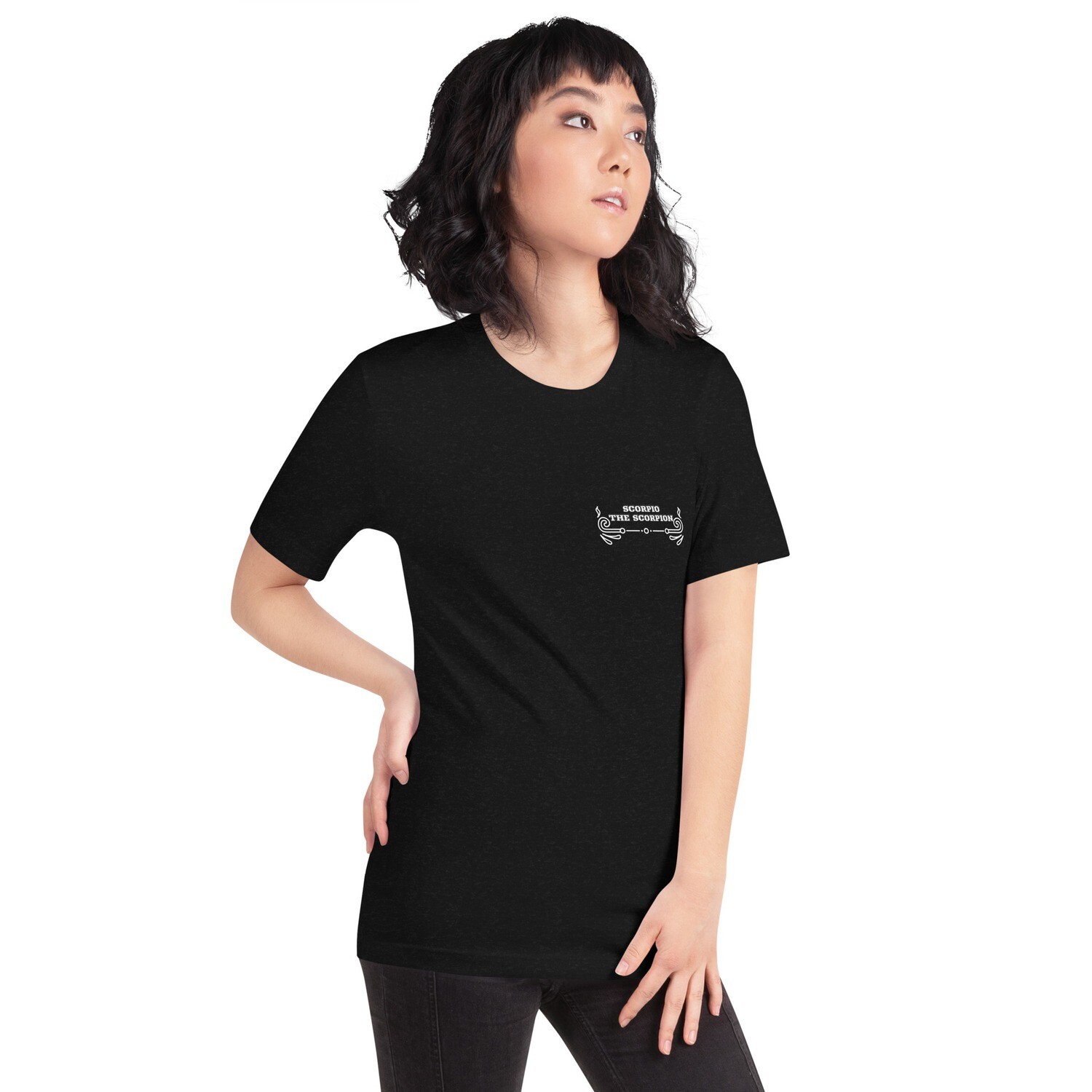 SCORPIO ZODIAC-Short-sleeve unisex t-shirt, Color: Black Heather, Size: S