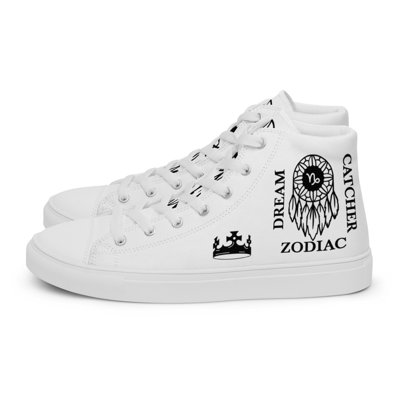 CAPRICORN ZODIAC-Men’s high top canvas shoes, Size: 5