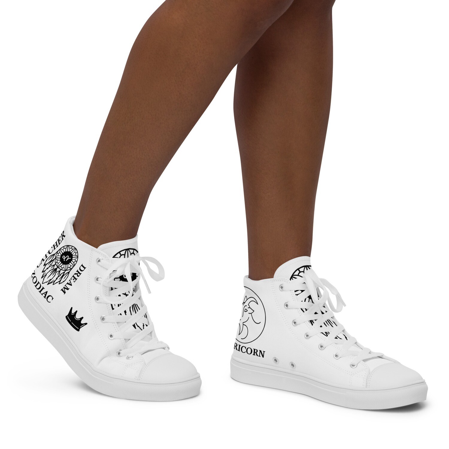 CAPRICORN ZODIAC-Women’s high top canvas shoes, Size: 5