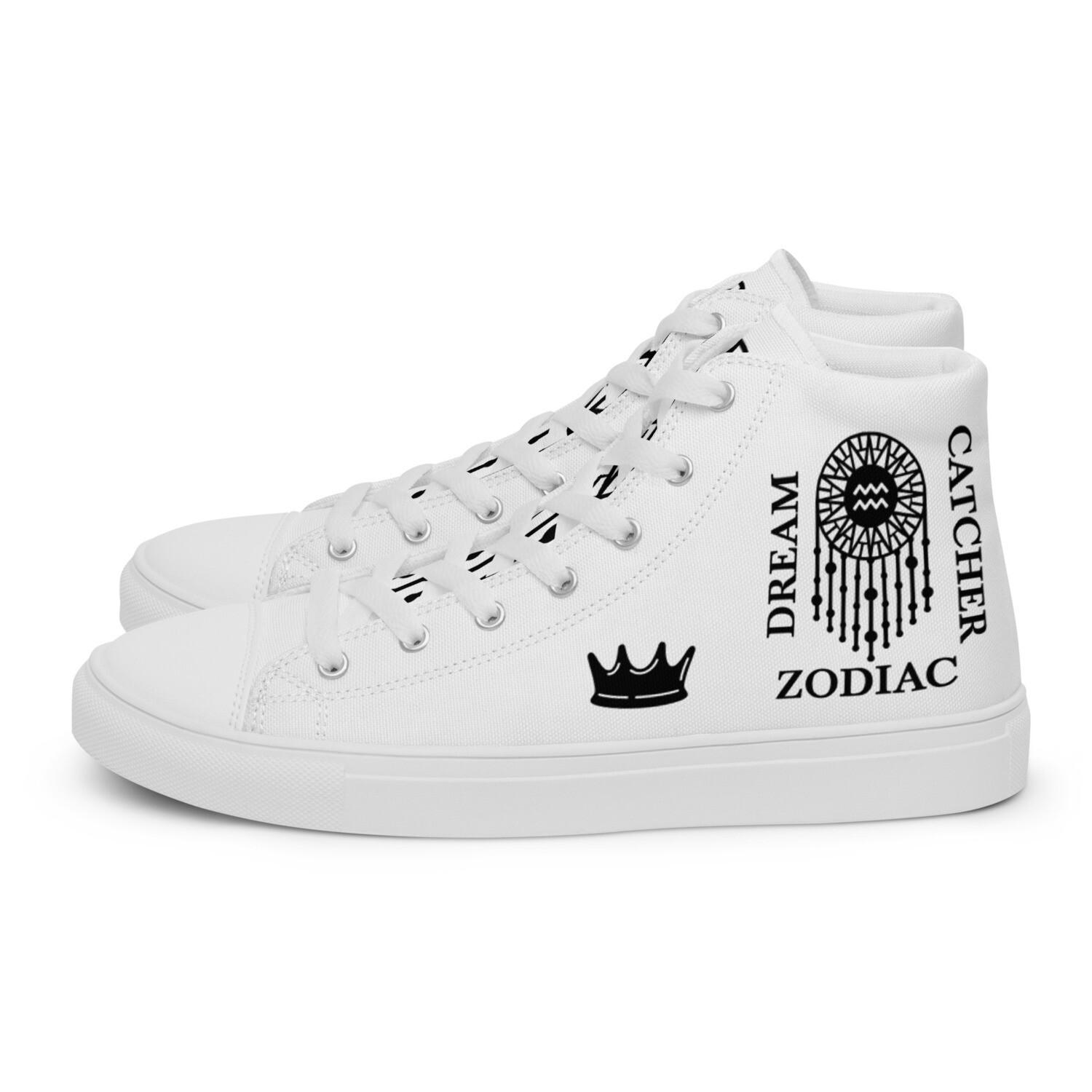 AQUARIUS ZODIAC-Women’s high top canvas shoes, Size: 5