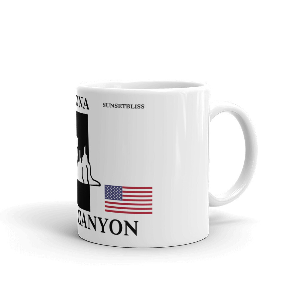 ARIZONA-White glossy mug, Size: 11oz