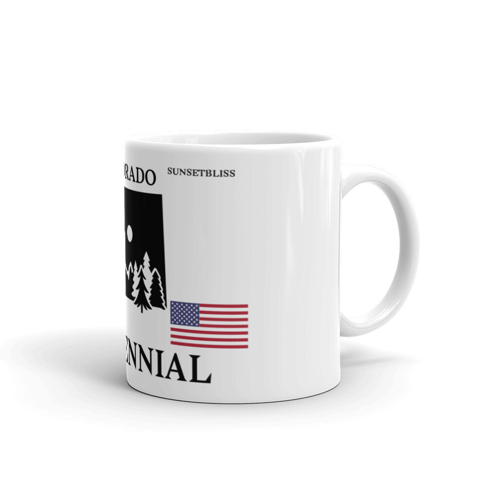 COLORADO-White glossy mug, Size: 11oz