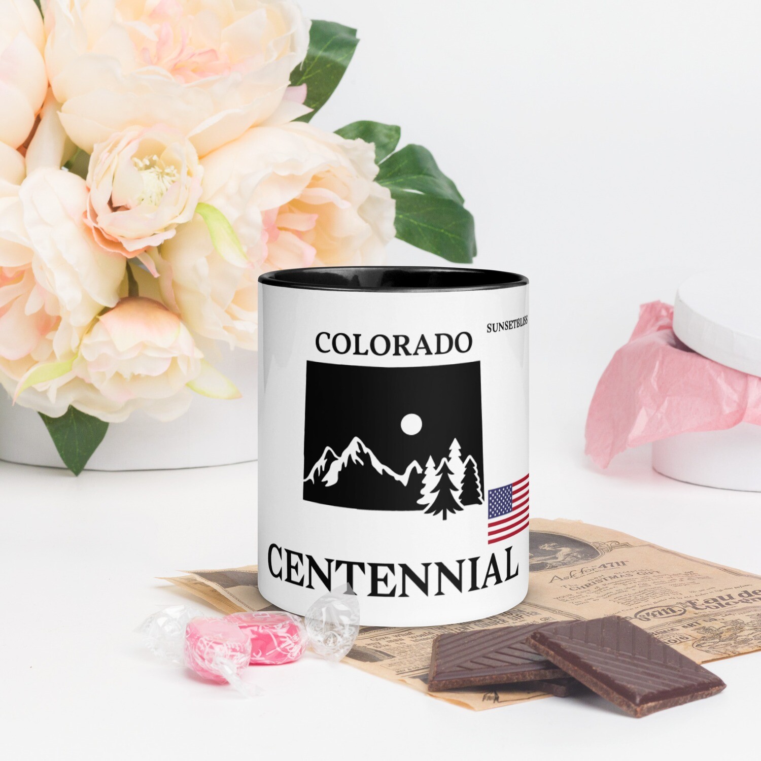COLORADO-Mug with Color Inside, Color: Black