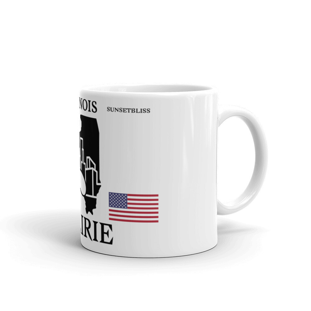 ILLINOIS-White glossy mug, Size: 11oz