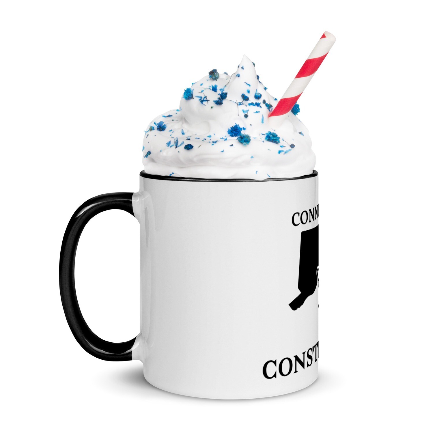 CONNECTICUT-Mug with Color Inside, Color: Black