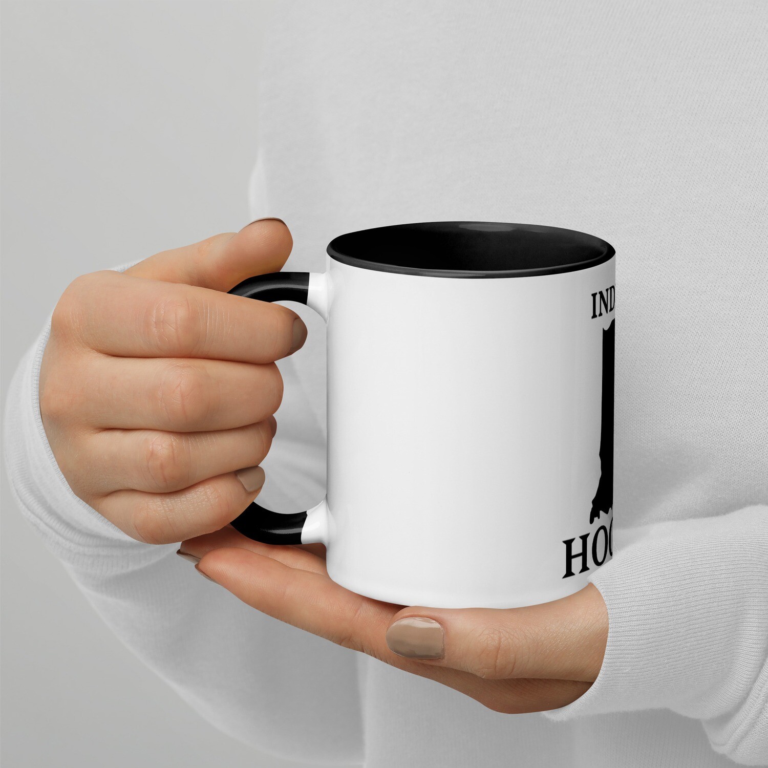 INDIANA-Mug with Color Inside, Color: Black