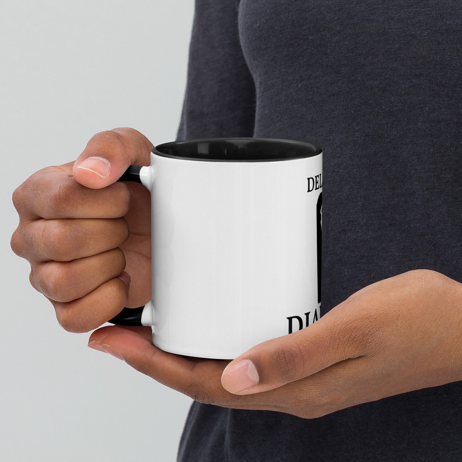DELWARE-Mug with Color Inside, Color: Black