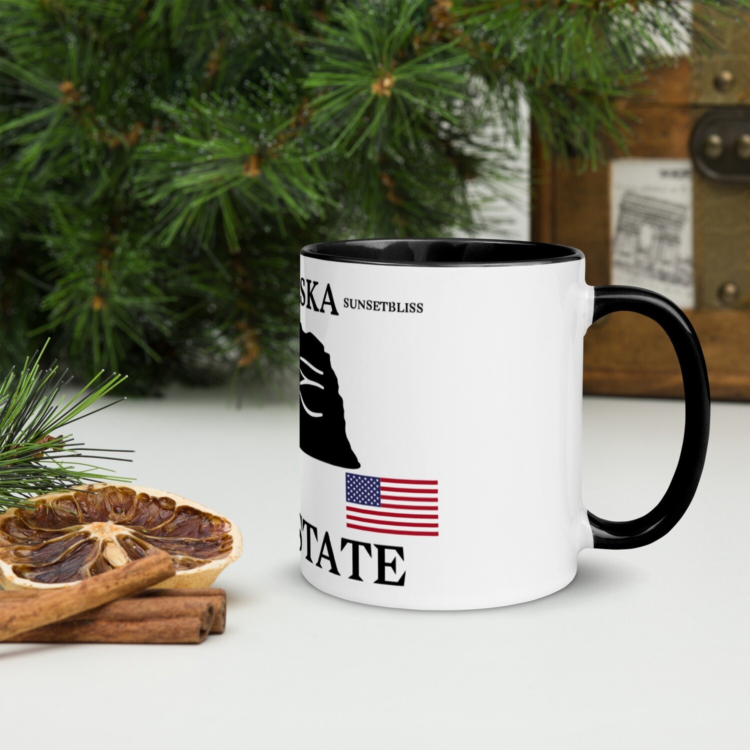 NEBRASKA-Mug with Color Inside, Color: Black