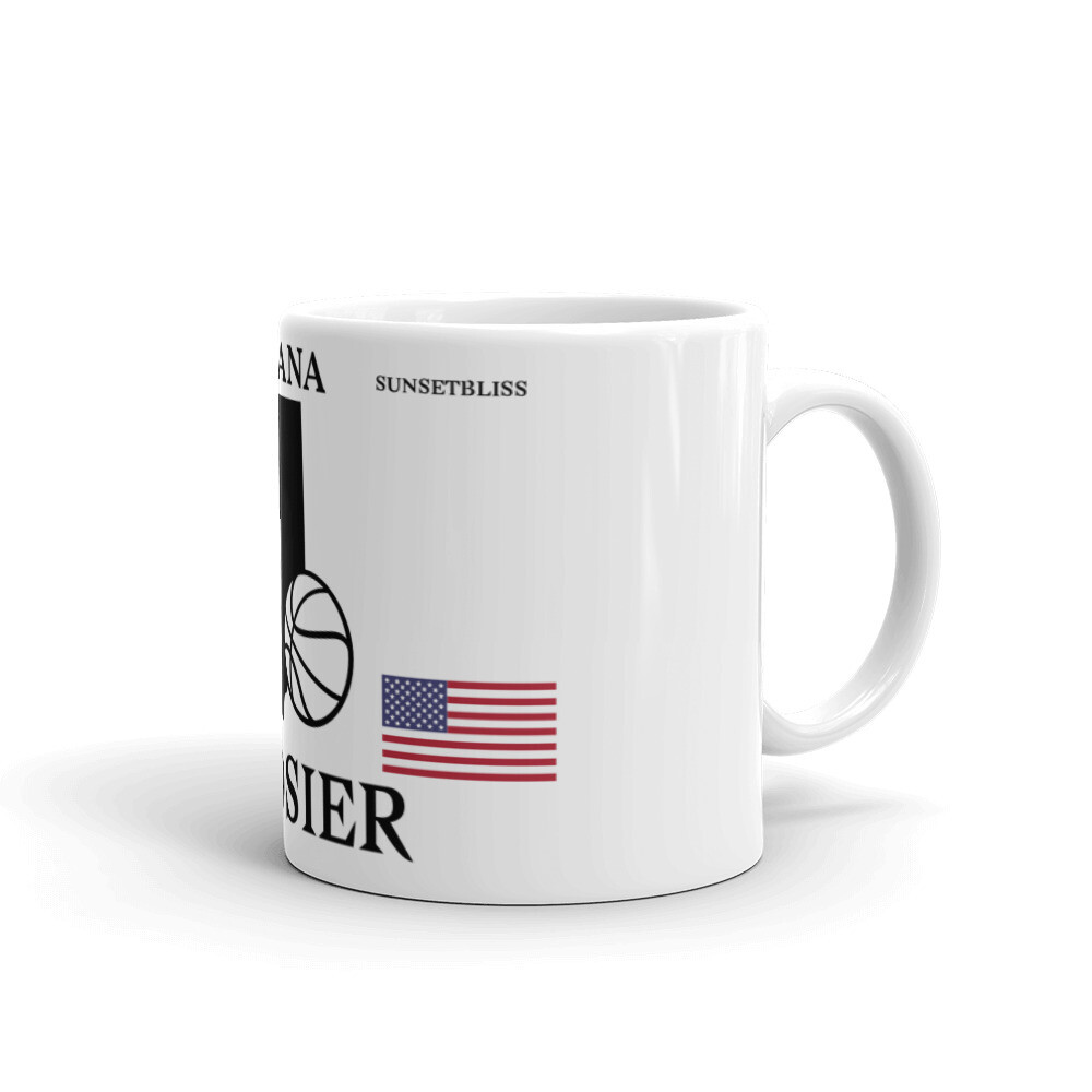 INDIANA-White glossy mug, Size: 11oz