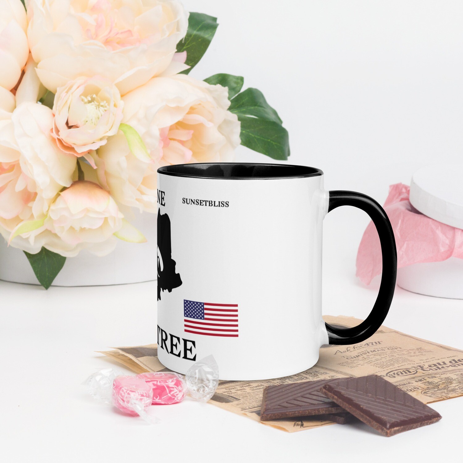 MAINE-Mug with Color Inside, Color: Black