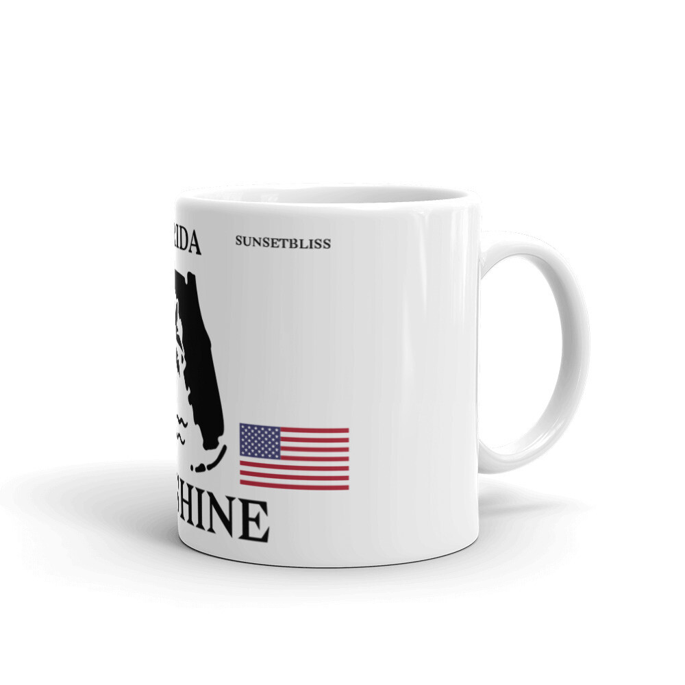 FLORIDA-White glossy mug, Size: 11oz