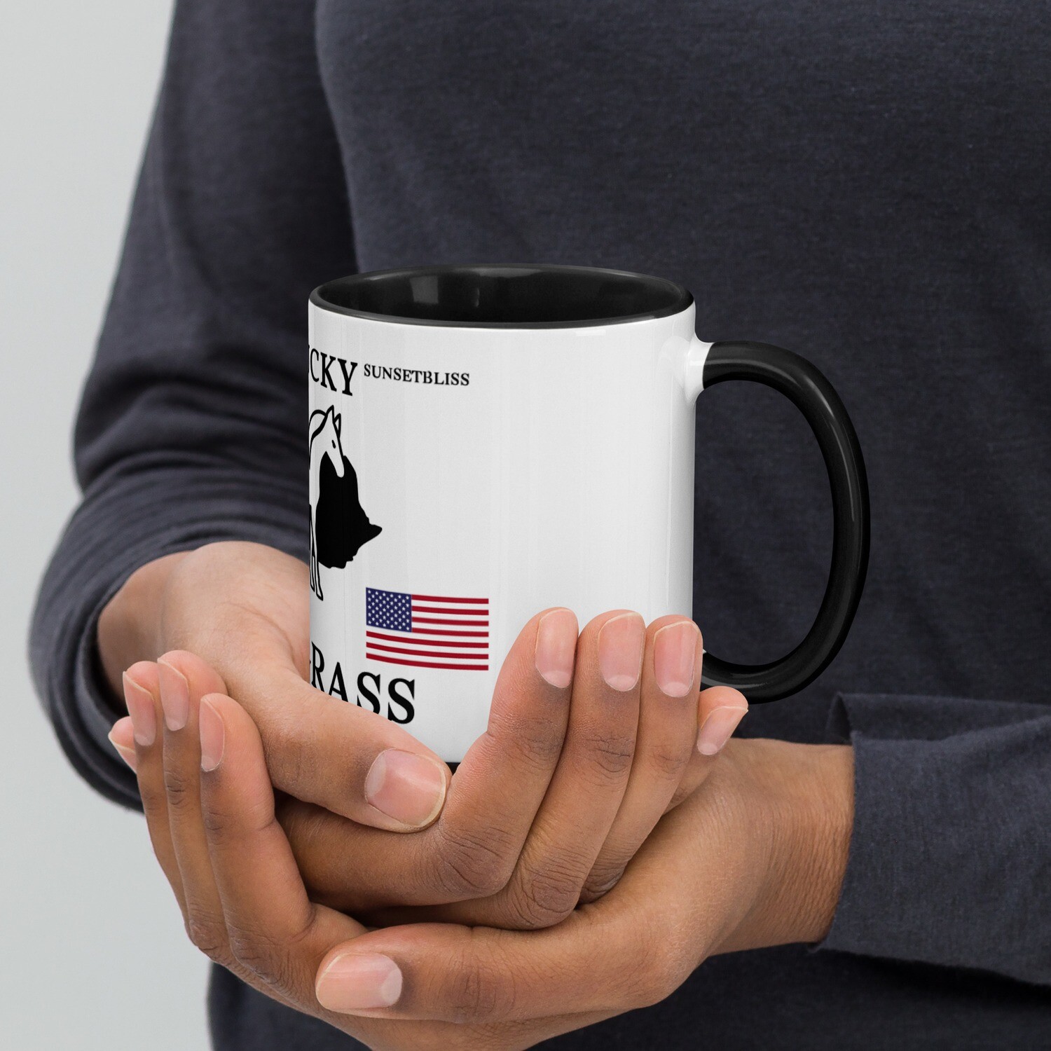 KENTUCKY-Mug with Color Inside, Color: Black