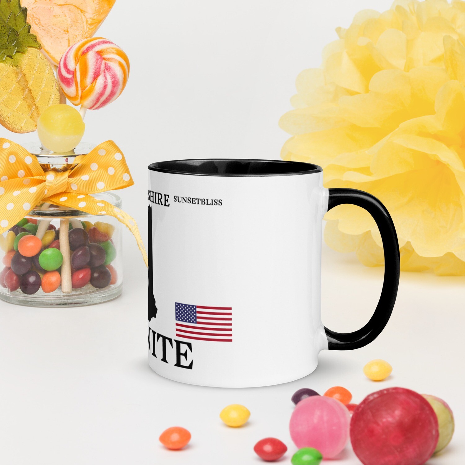 NEW HAMPSHIRE-Mug with Color Inside, Color: Black