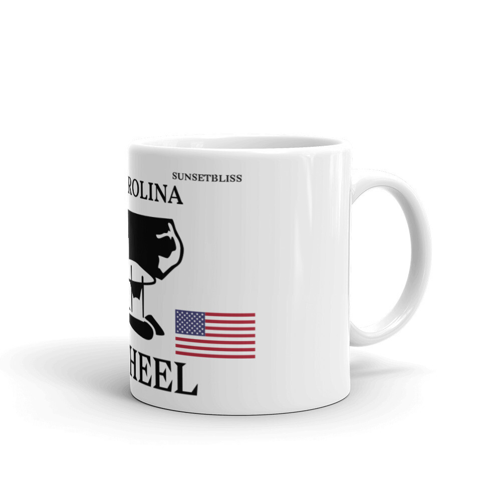 NORTH CAROLINA-White glossy mug, Size: 11oz
