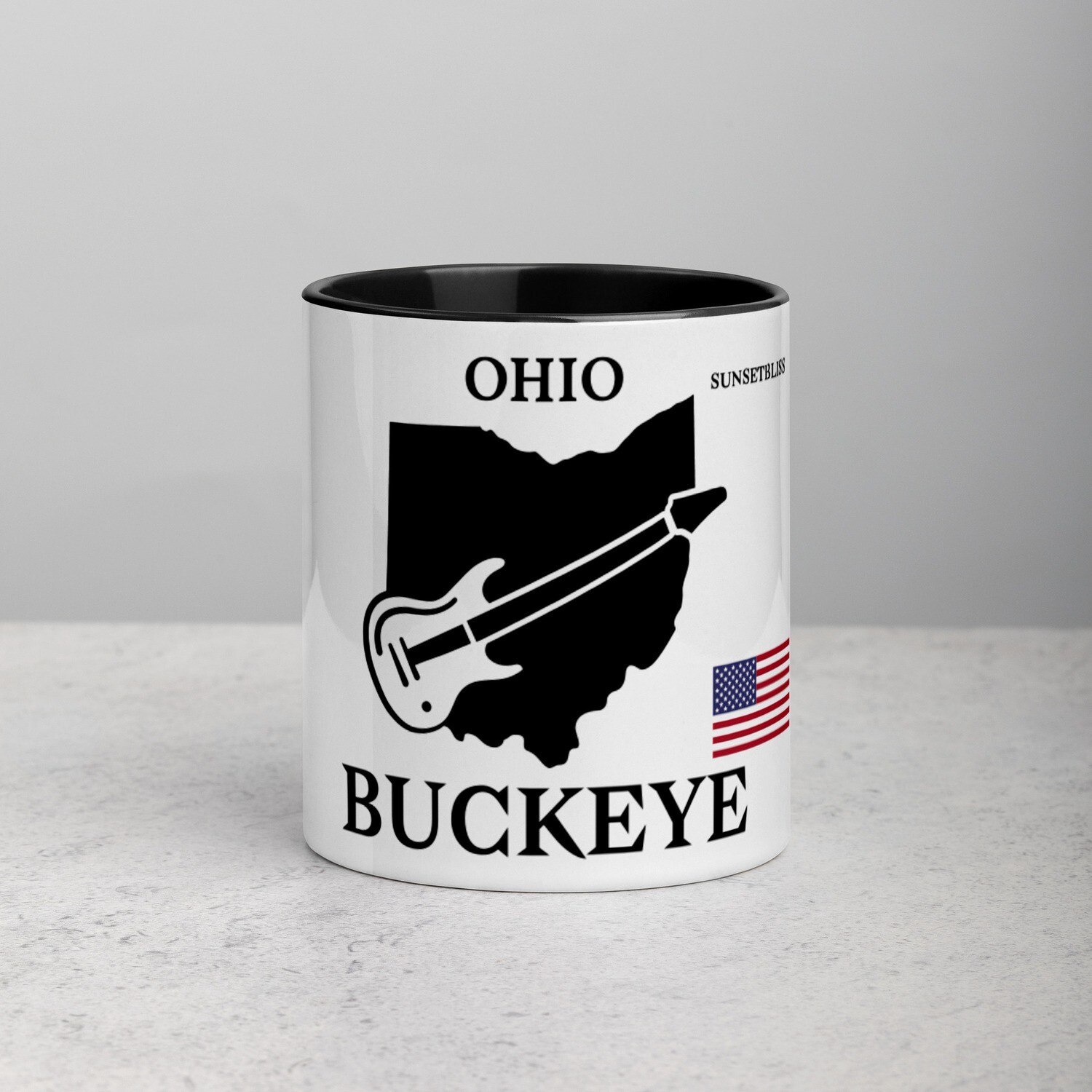 OHIO-Mug with Color Inside, Color: Black