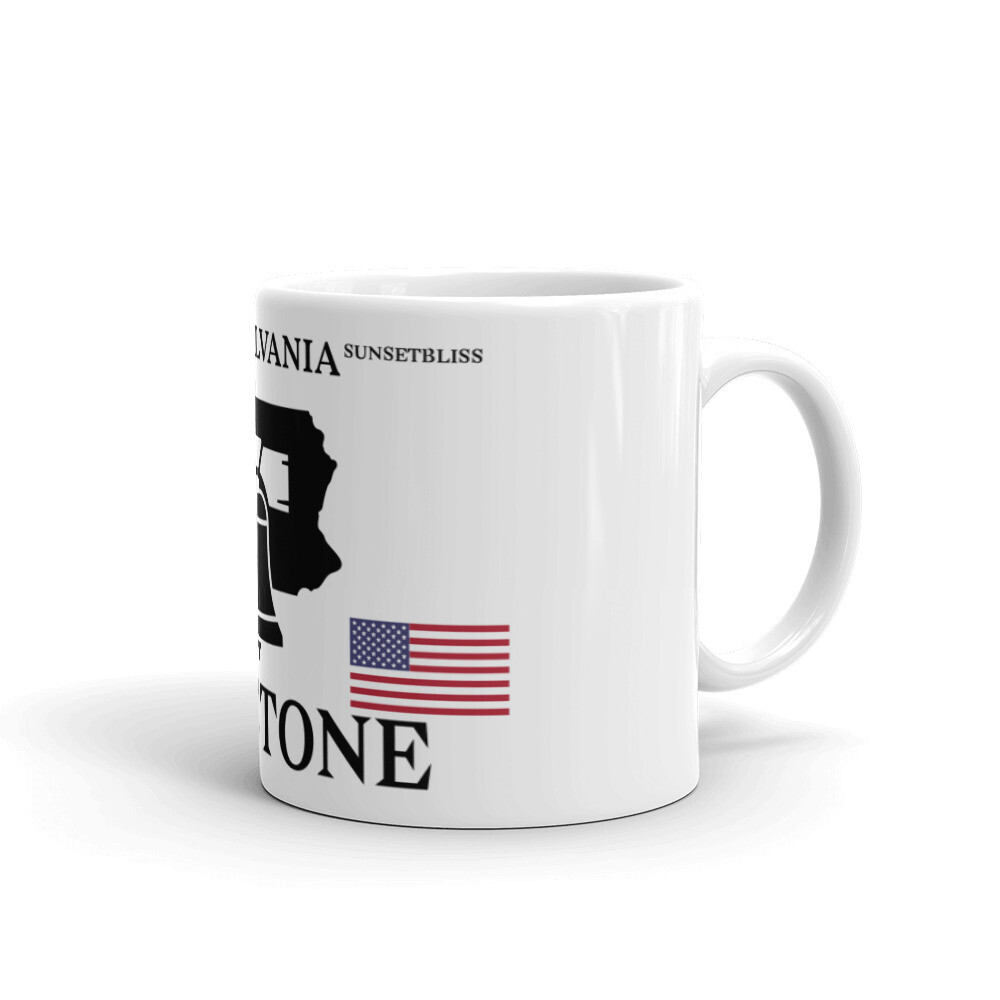 PENNSYLVANIA-White glossy mug, Size: 11oz