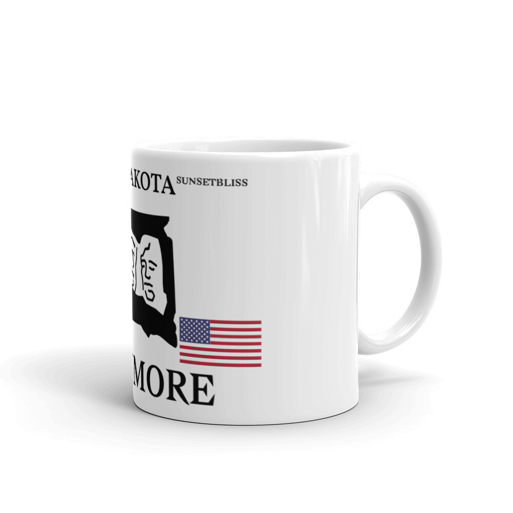 SOUTH DAKOTA-White glossy mug, Size: 11oz
