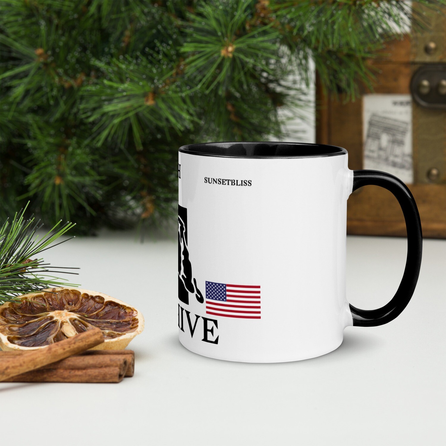 UTAH-Mug with Color Inside, Color: Black