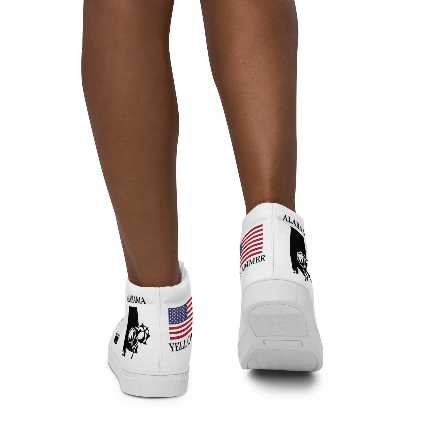 ALABAMA-Women’s high top canvas shoes, Size: 5