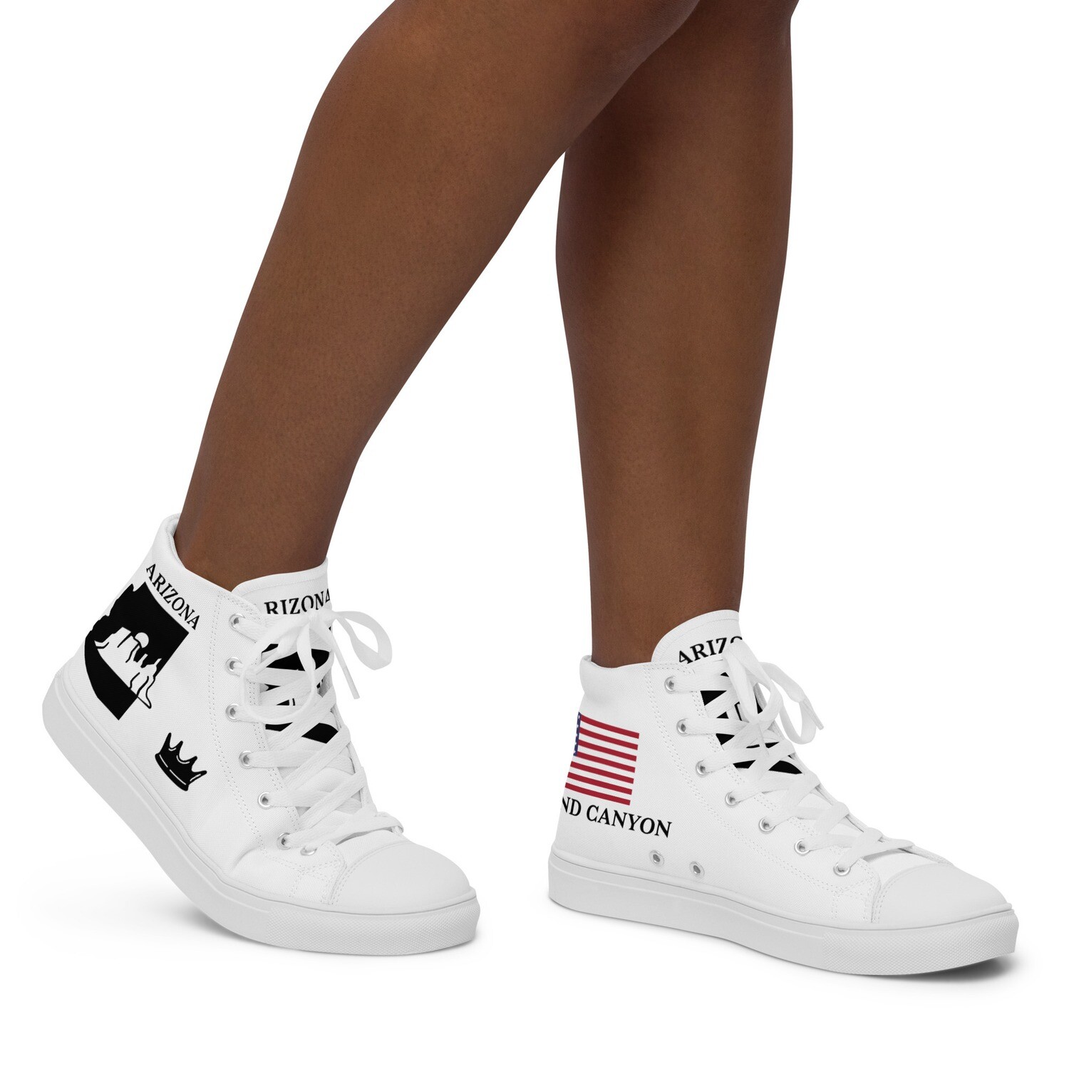 ARIZONA-Women’s high top canvas shoes, Size: 5