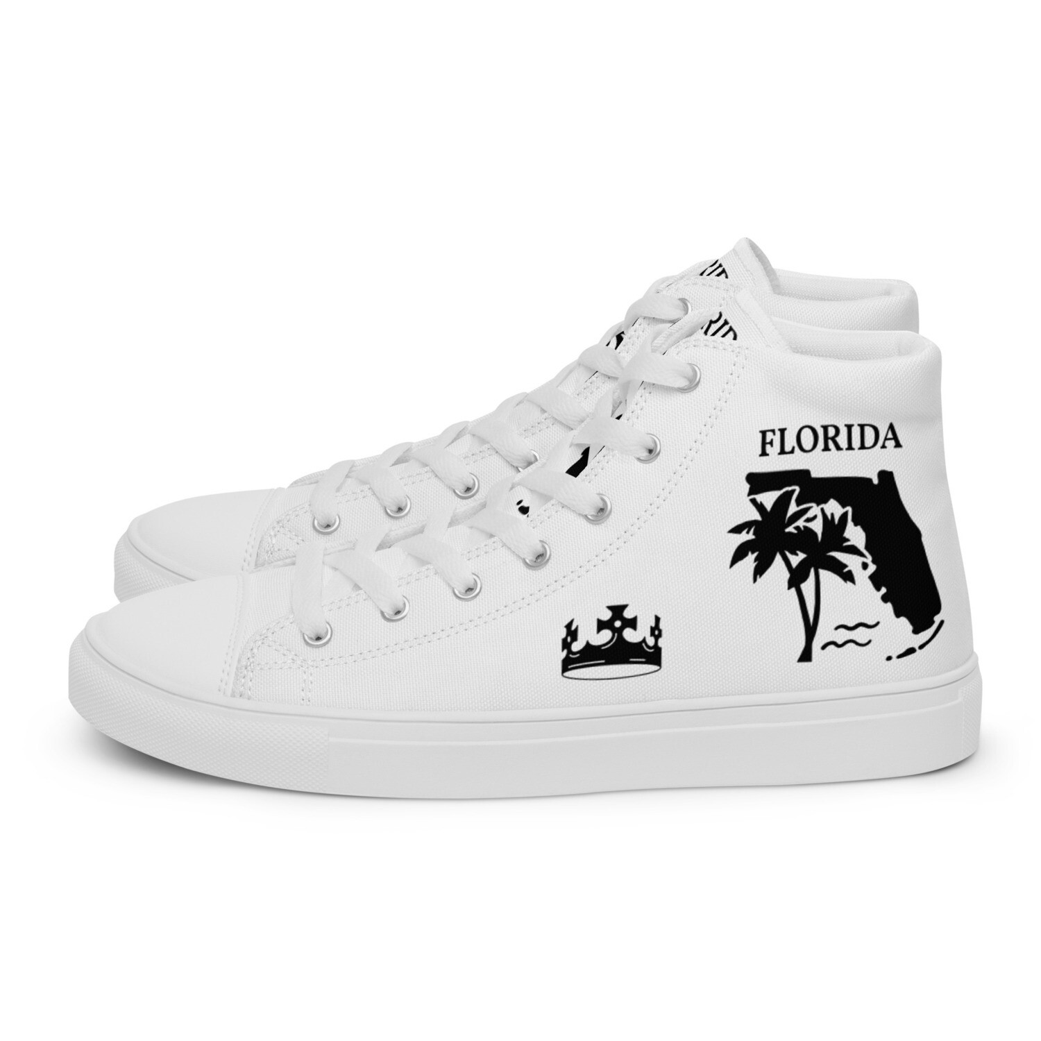 FLORIDA-Men’s high top canvas shoes, Size: 5