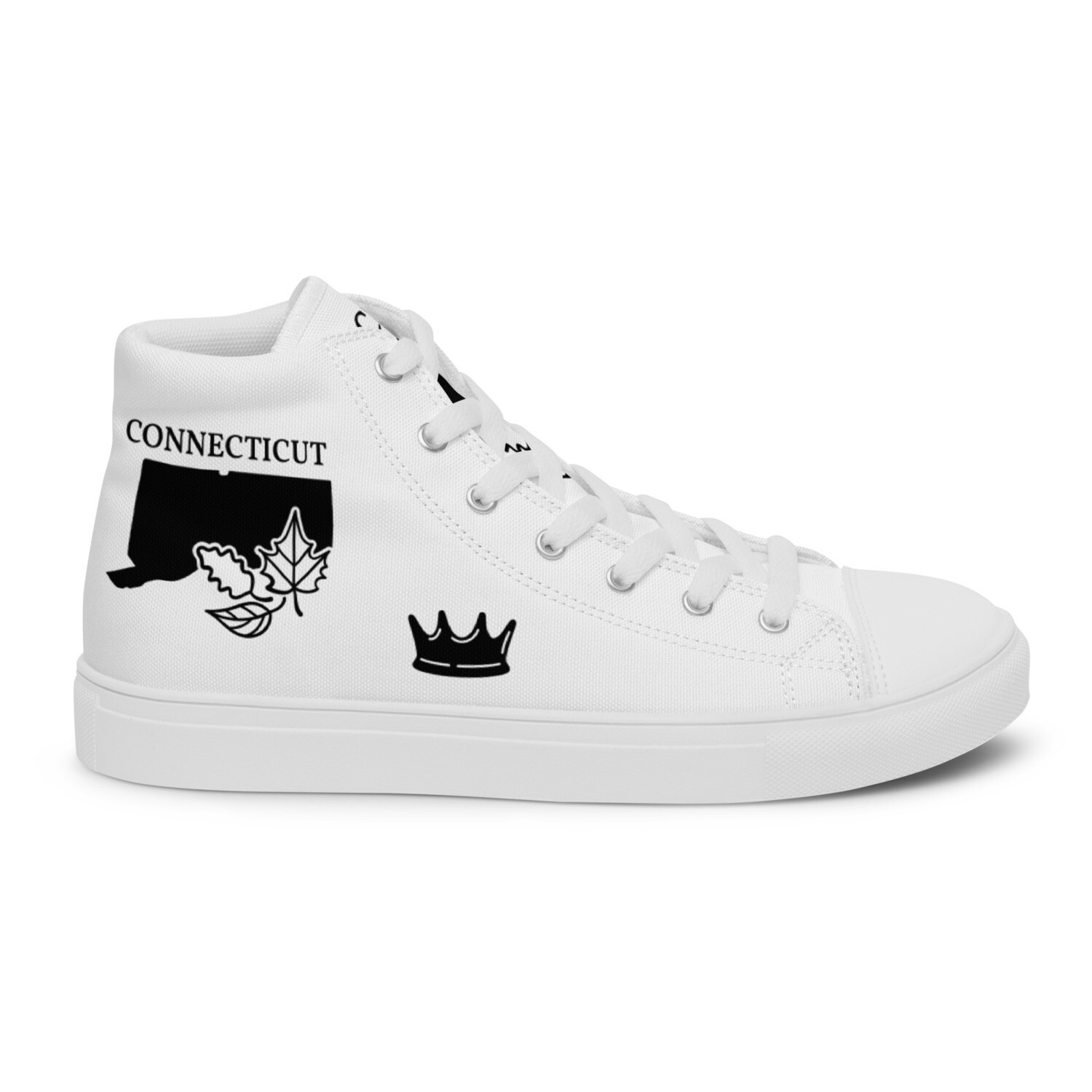 CONNECTICUT-Women’s high top canvas shoes, Size: 5