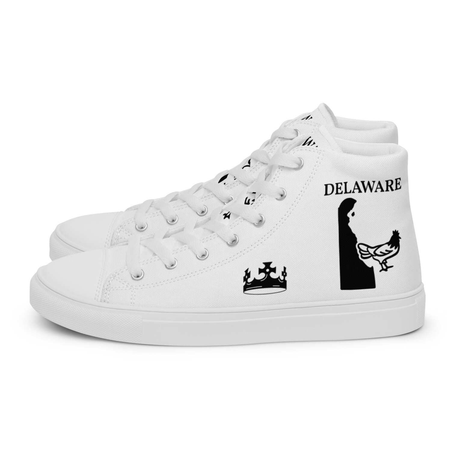 DELAWARE-Men’s high top canvas shoes, Size: 5