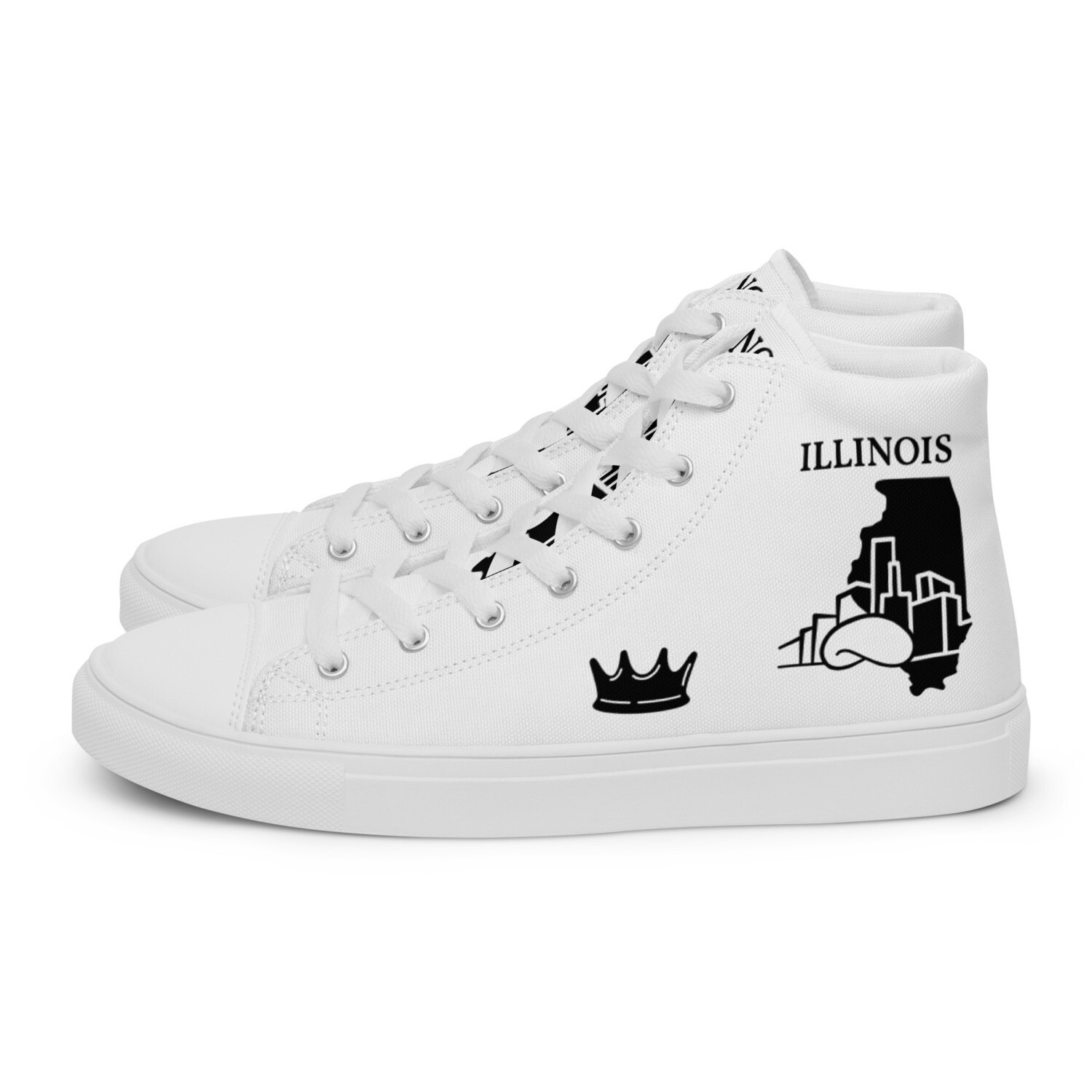 ILLINOIS-Women’s high top canvas shoes, Size: 5