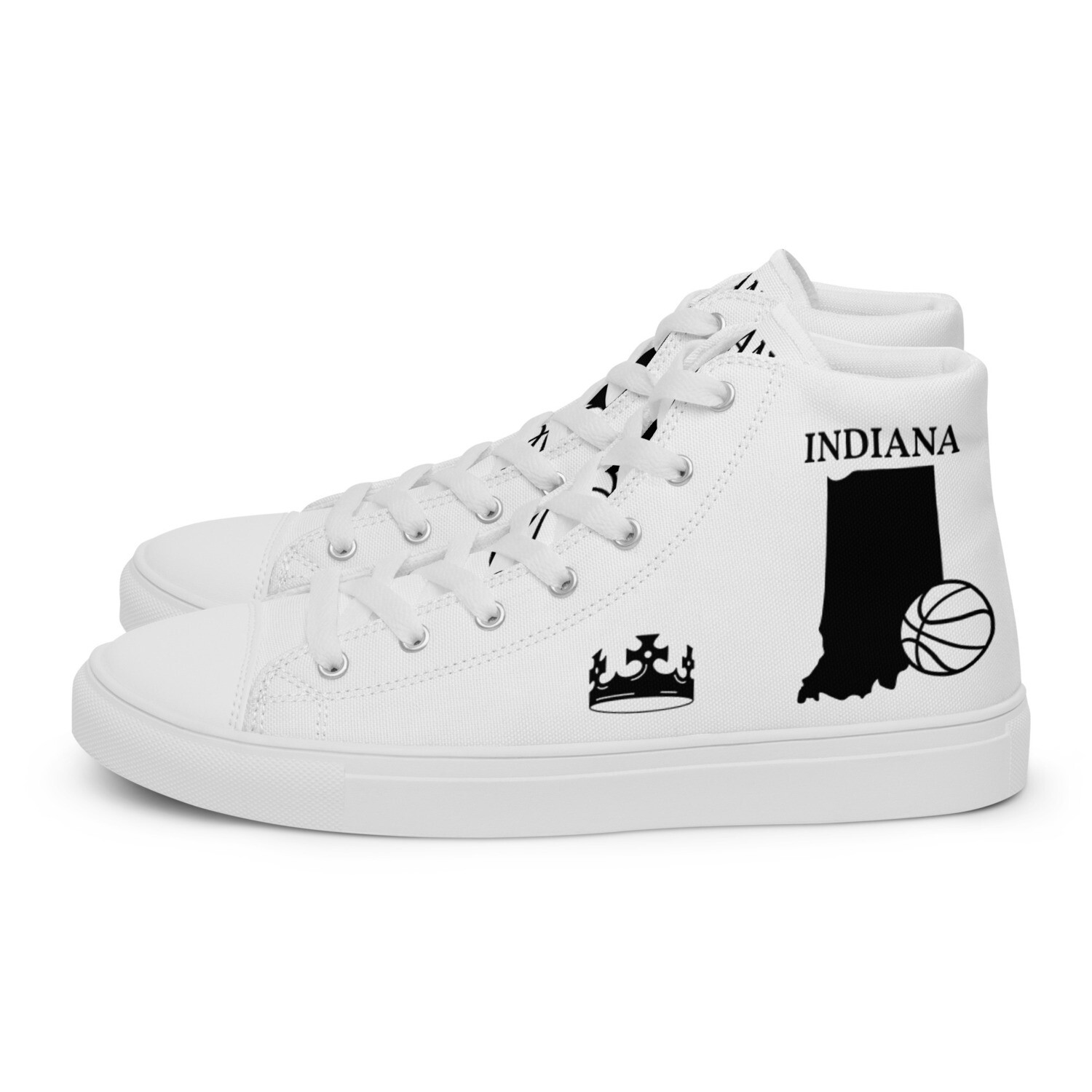 INDIANA-Men’s high top canvas shoes, Size: 5