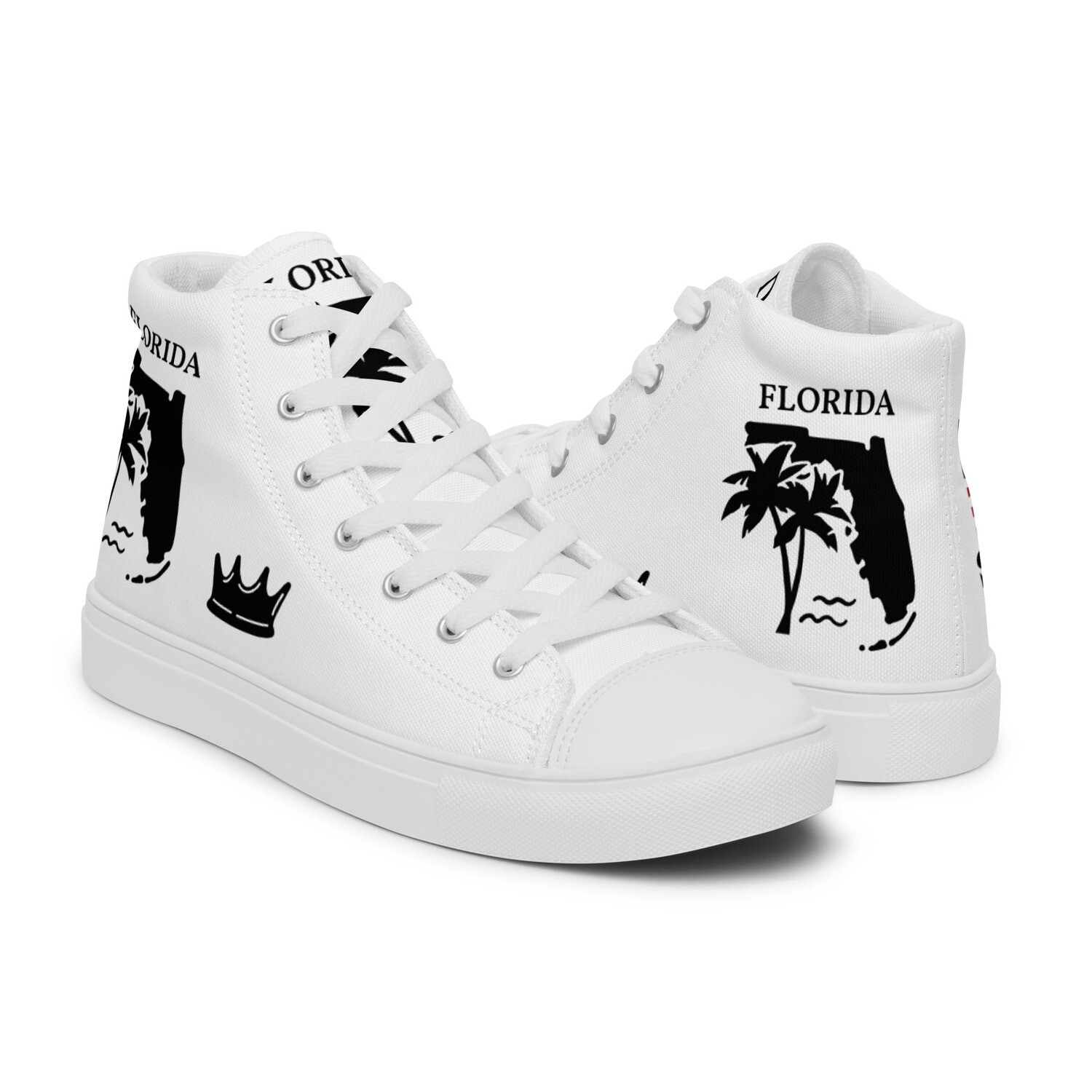 FLORIDA-Women’s high top canvas shoes, Size: 5