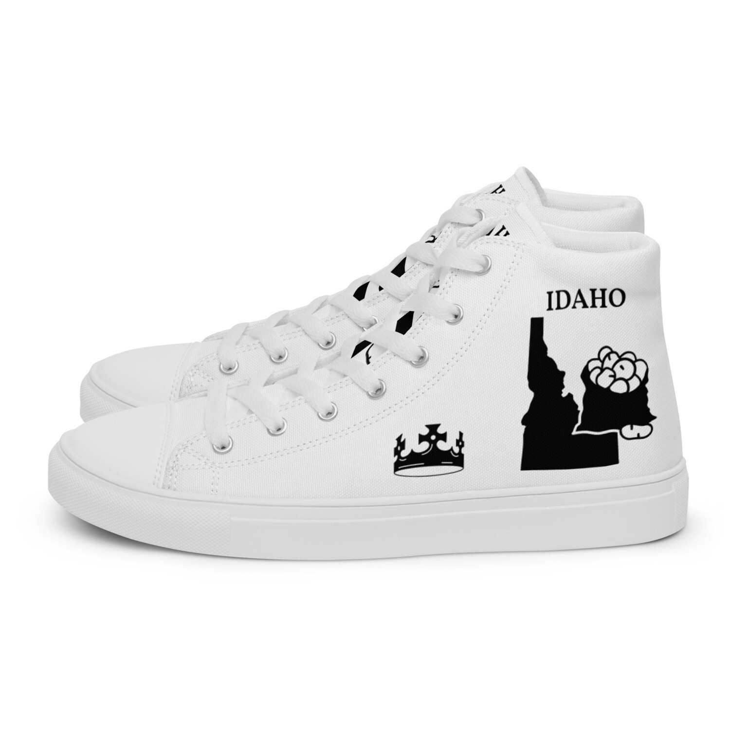 IDAHO-Men’s high top canvas shoes, Size: 5