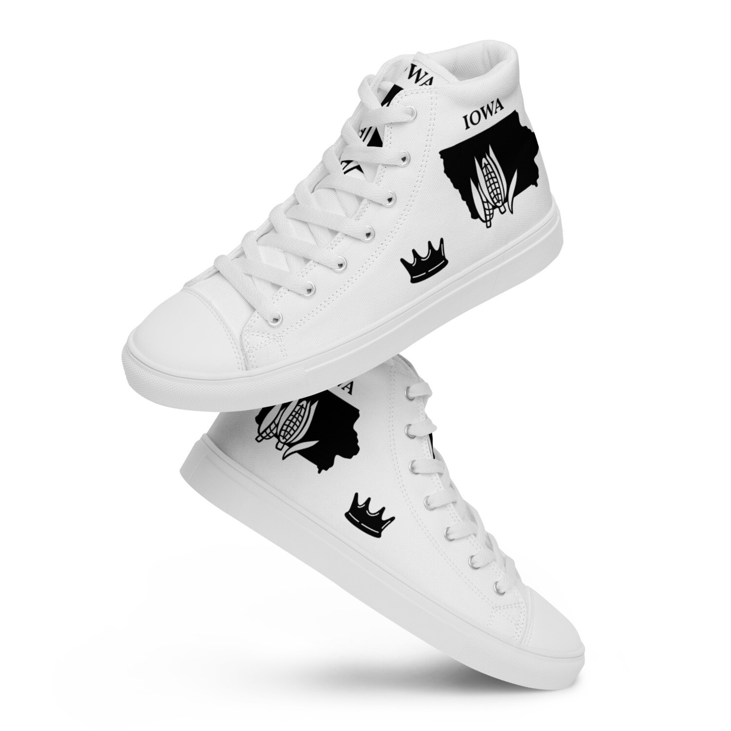 IOWA-Women’s high top canvas shoes, Size: 5