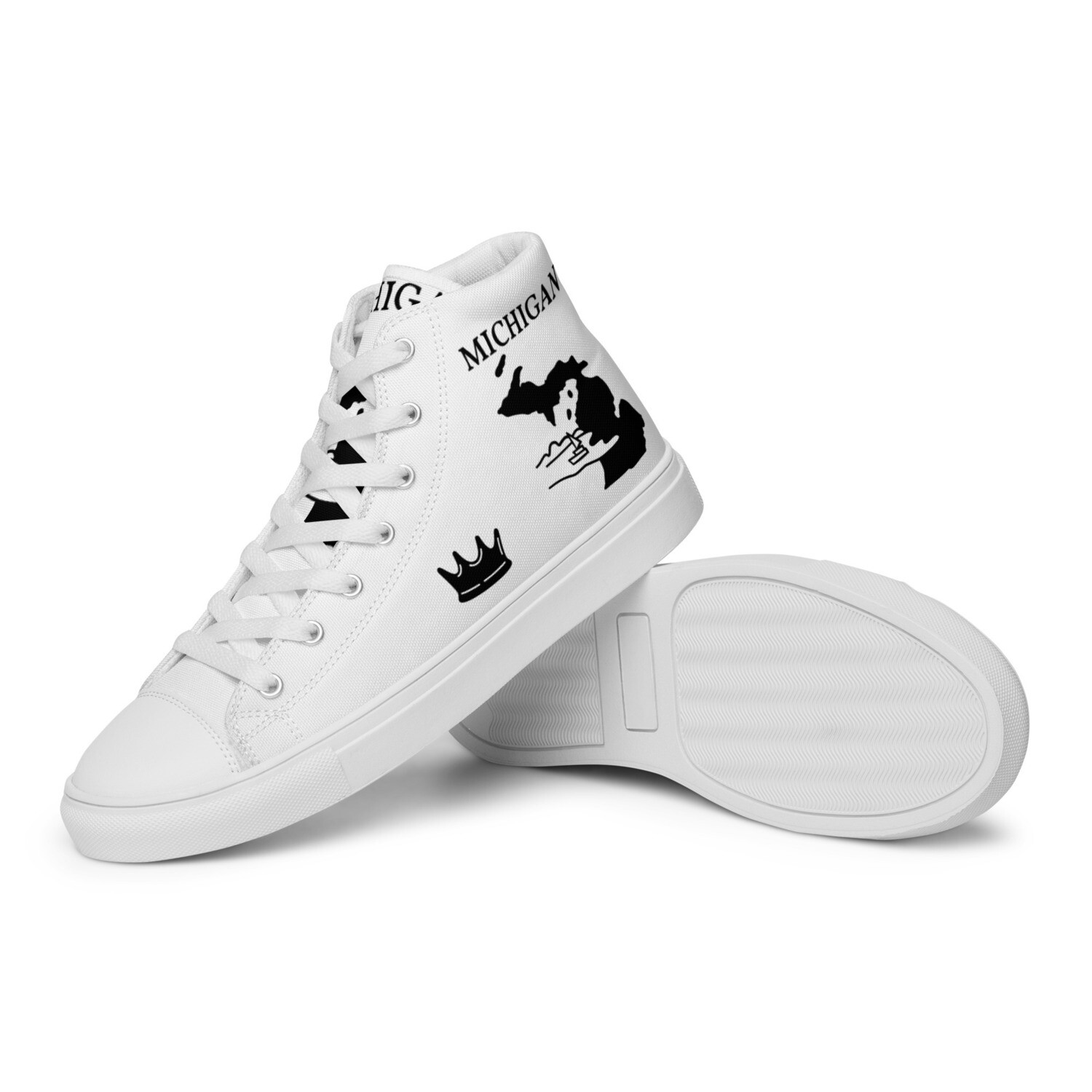 MICHIGAN-Women’s high top canvas shoes, Size: 5