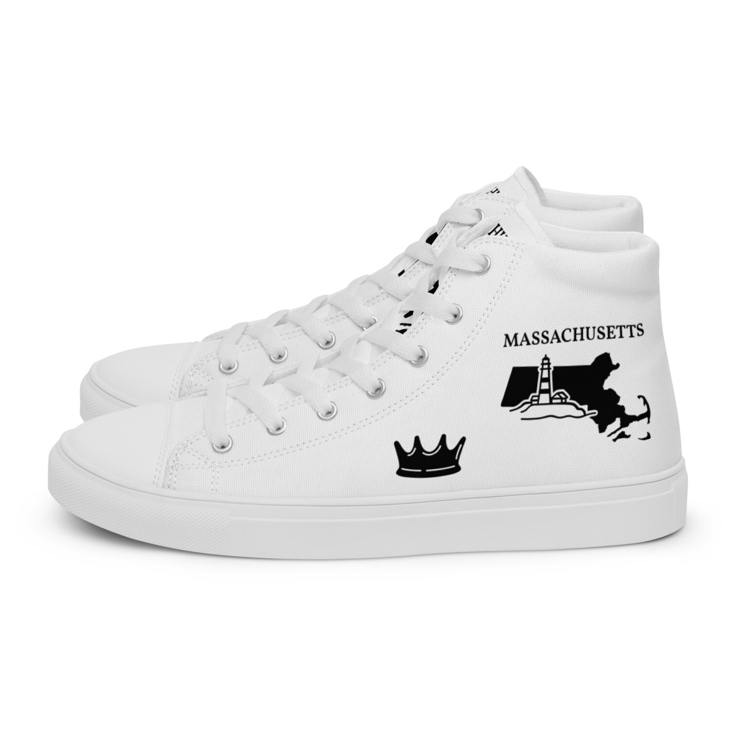 MASSACHUSETTS-Women’s high top canvas shoes, Size: 5
