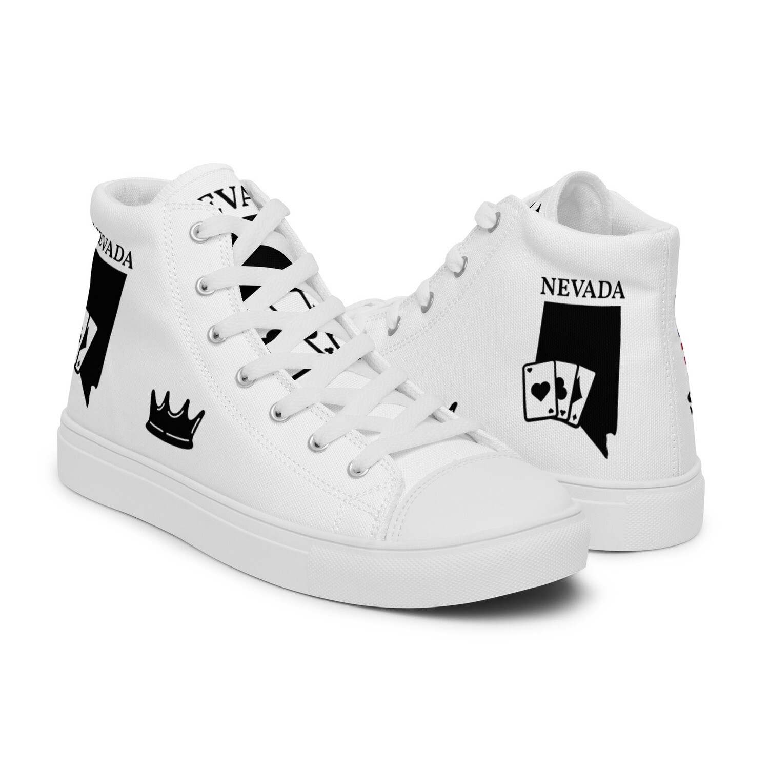 NEVADA-Women’s high top canvas shoes, Size: 5