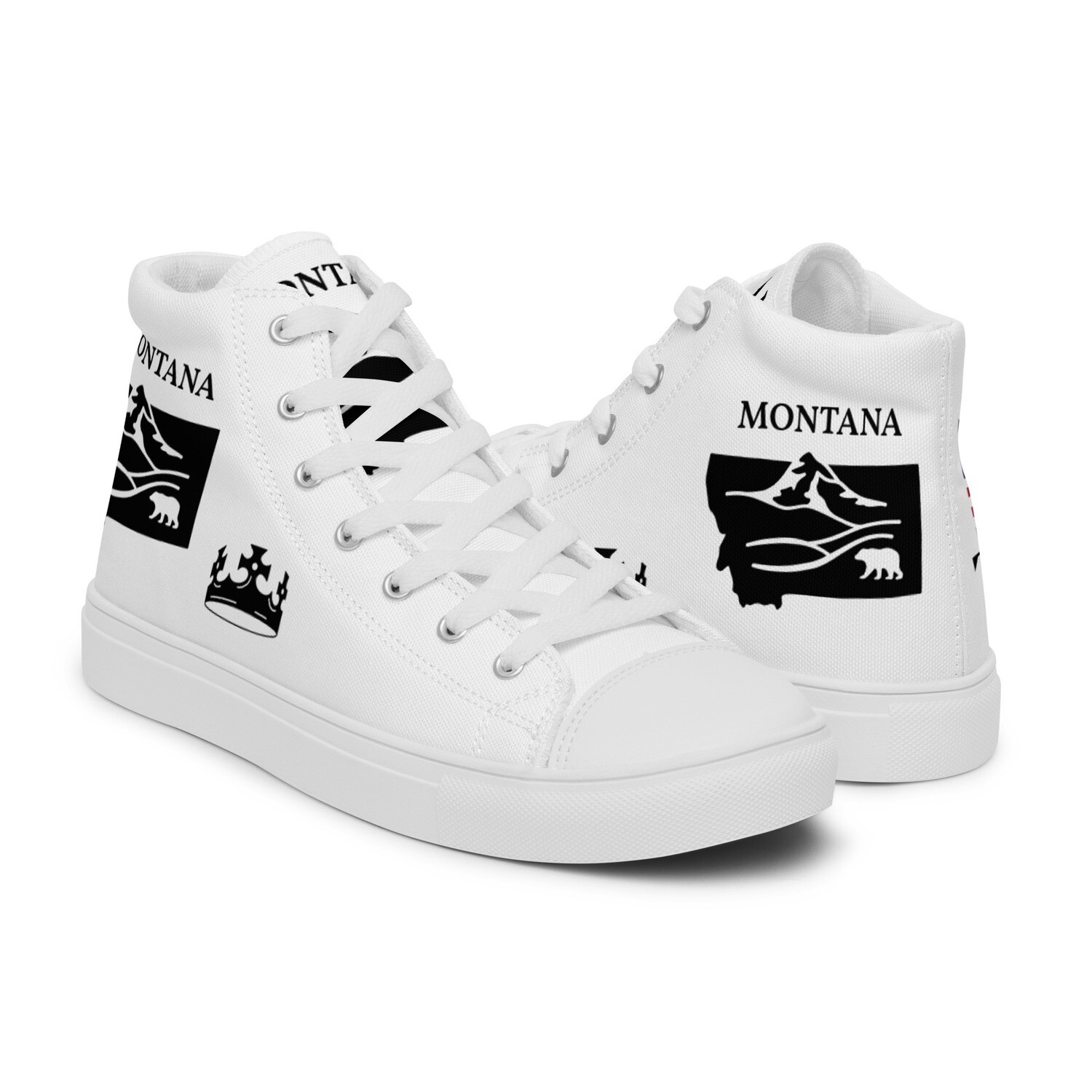 MONTANA-Men’s high top canvas shoes, Size: 5