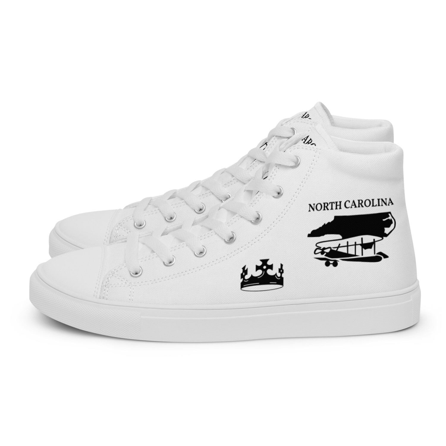 NORTH CAROLINA-Men’s high top canvas shoes, Size: 5