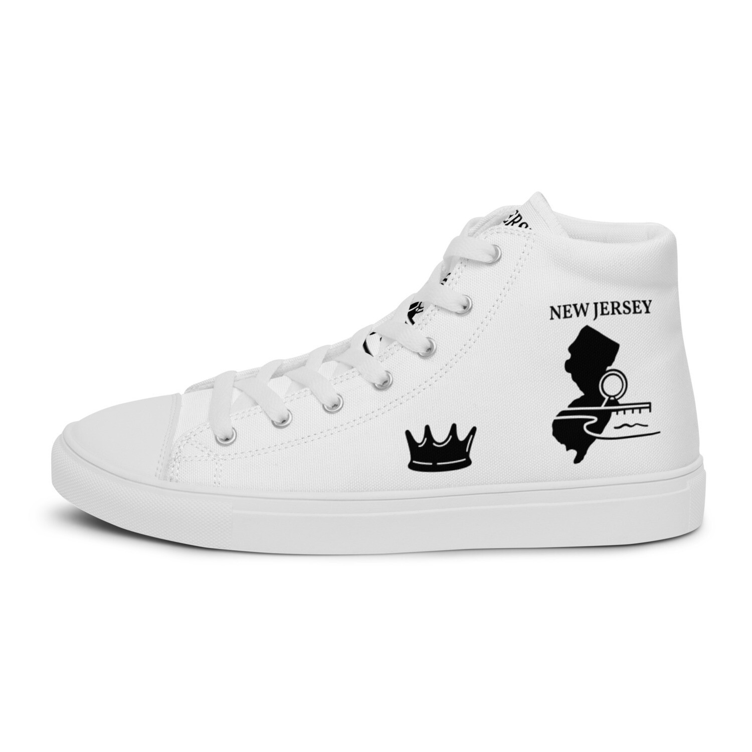 NEW JERSEY-Women’s high top canvas shoes, Size: 5