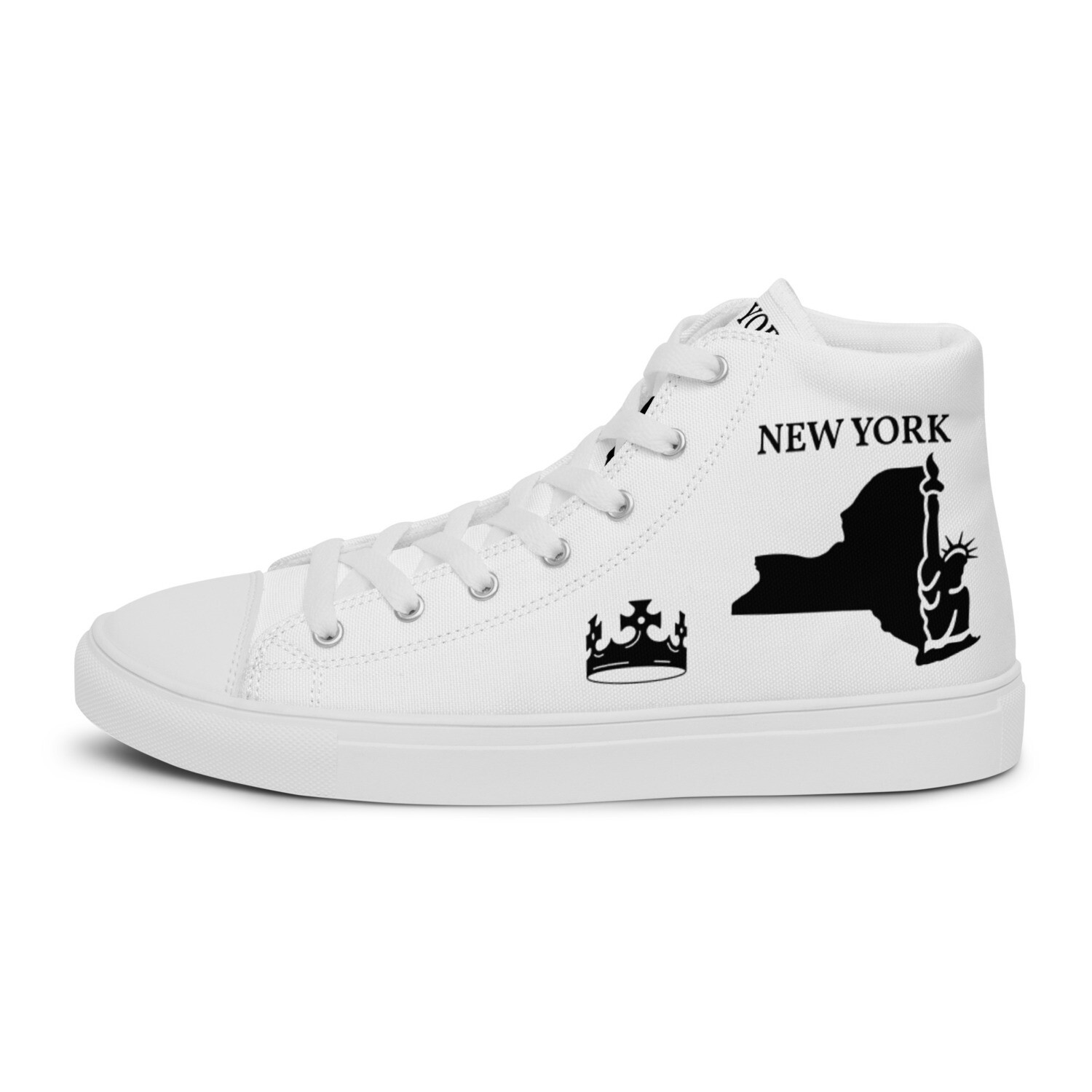 NEW YORK-Men’s high top canvas shoes, Size: 5