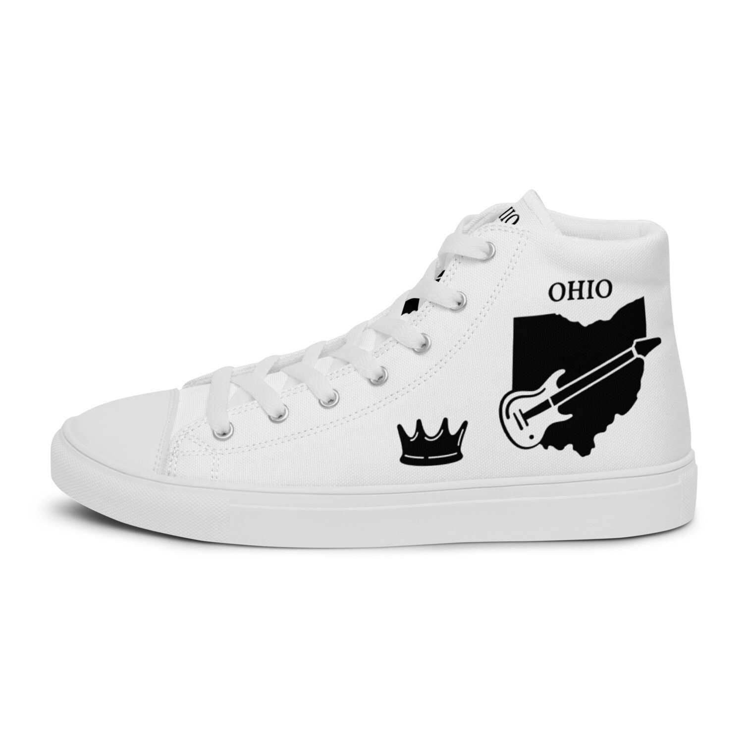 OHIO-Women’s high top canvas shoes, Size: 5