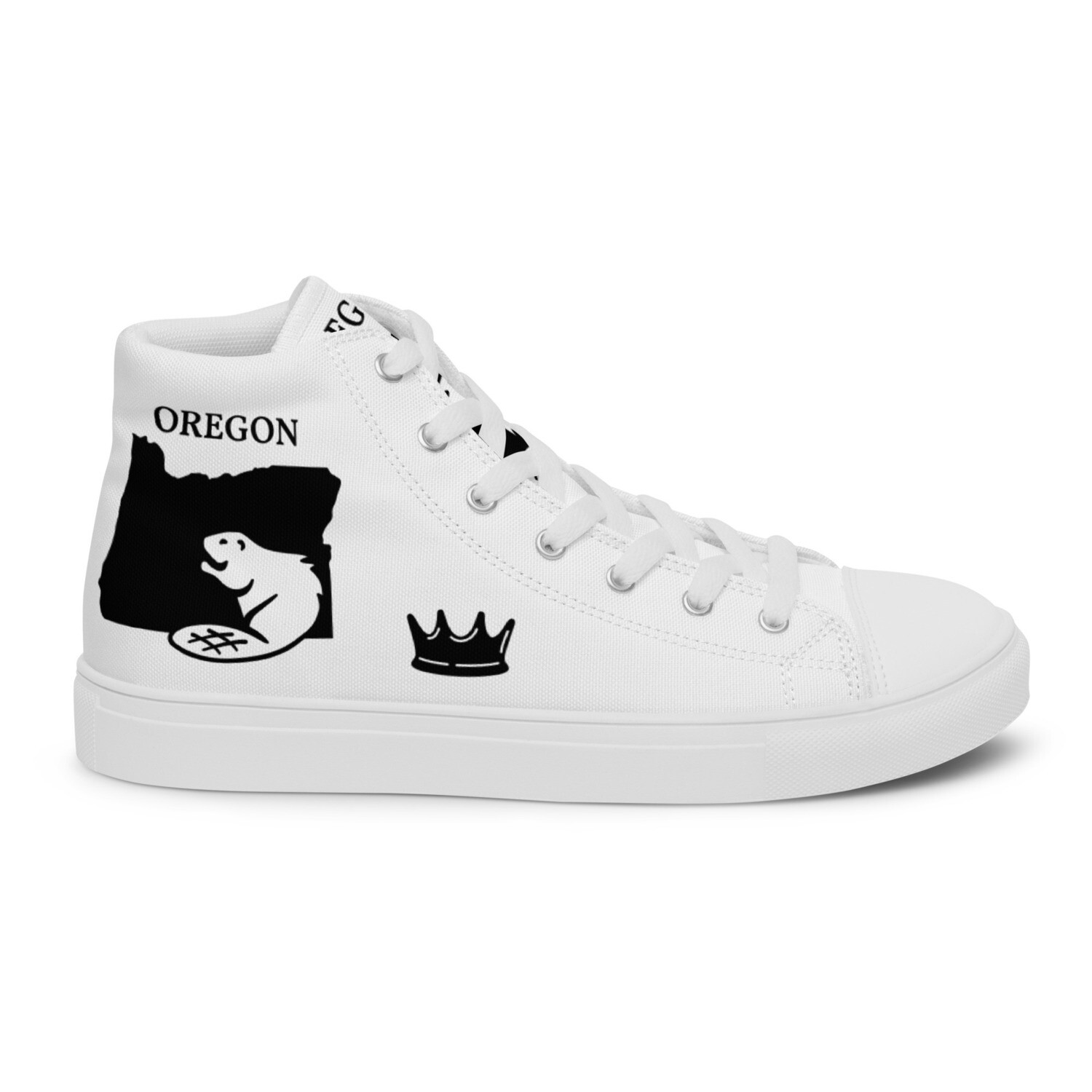 OREGON-Women’s high top canvas shoes, Size: 5