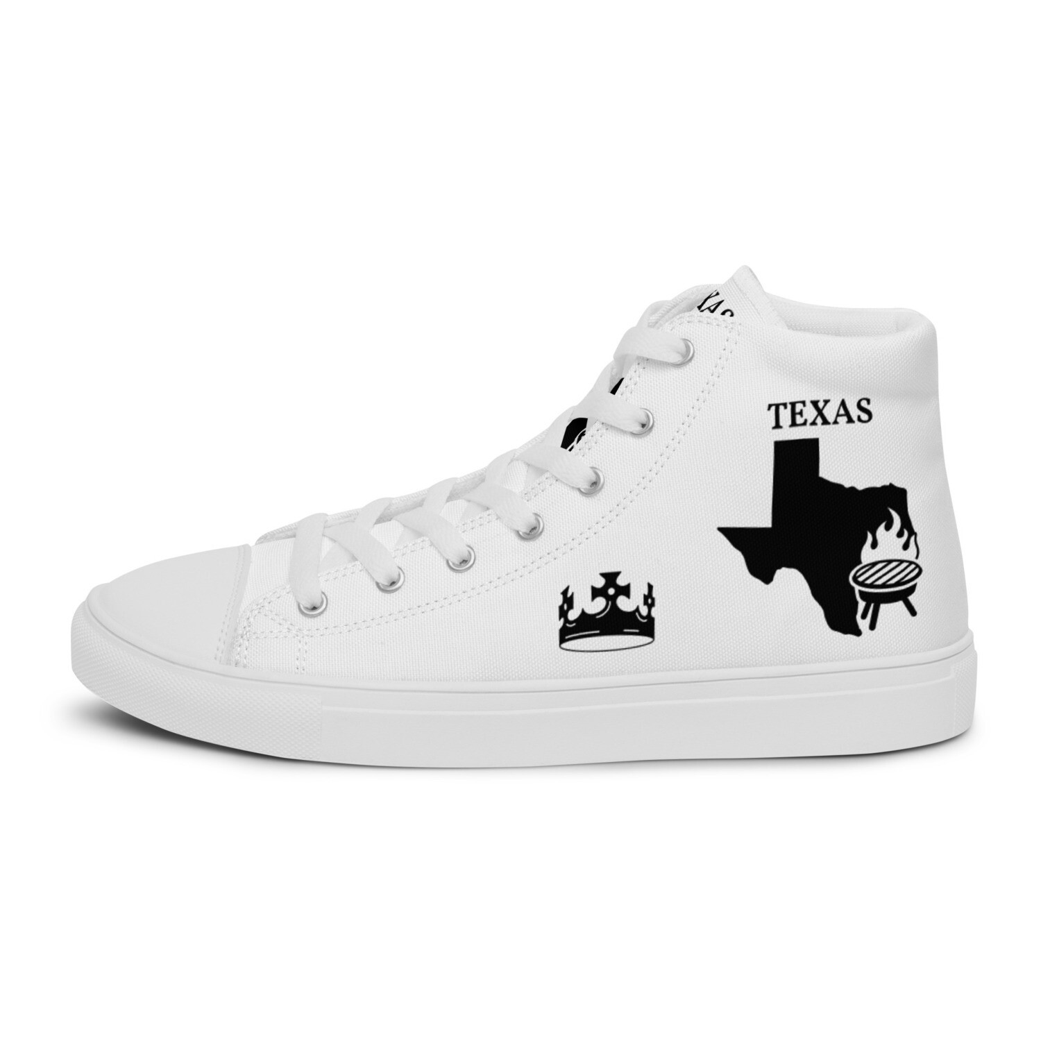 TEXAS-Men’s high top canvas shoes, Size: 5