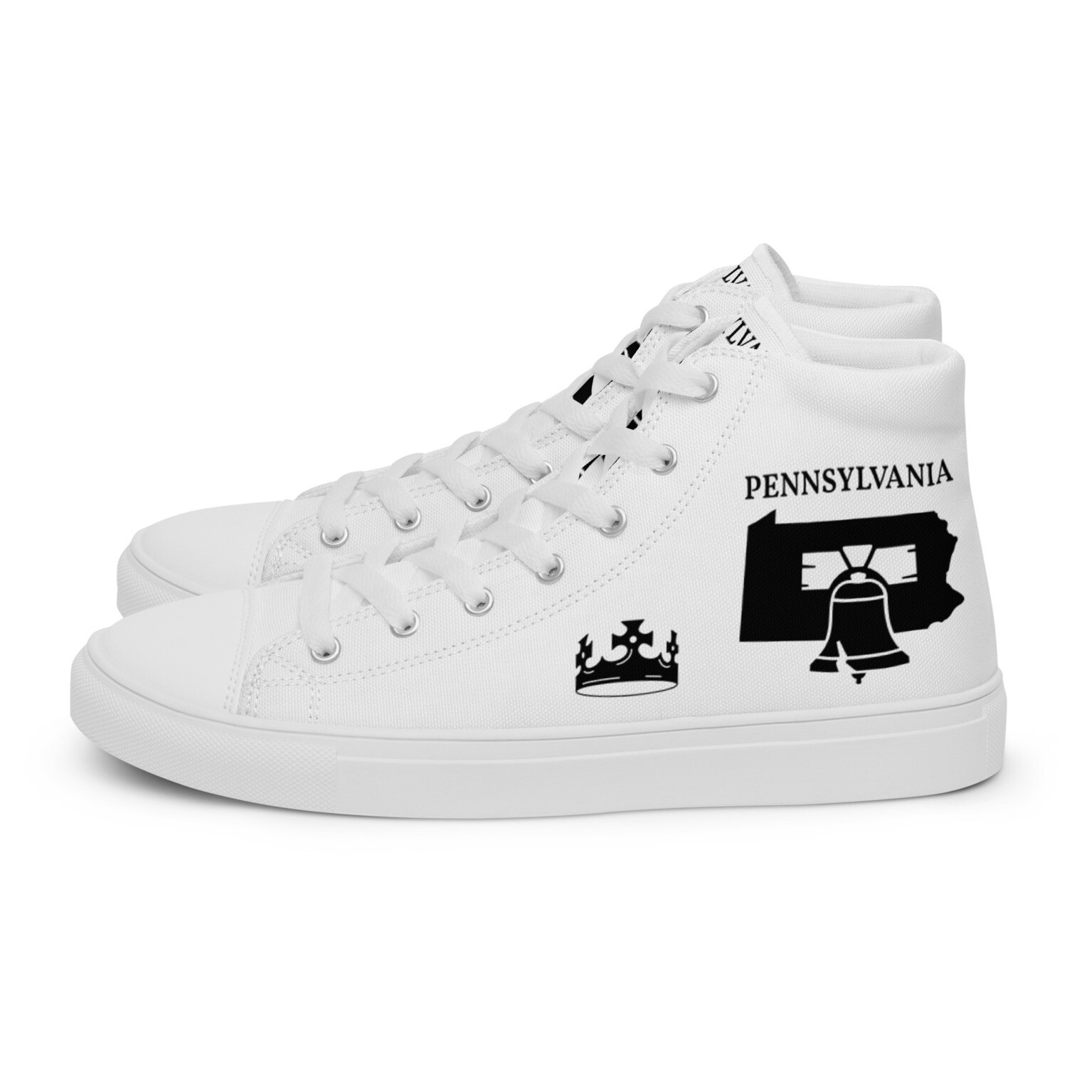 PENNSYLVANIA-Men’s high top canvas shoes, Size: 5
