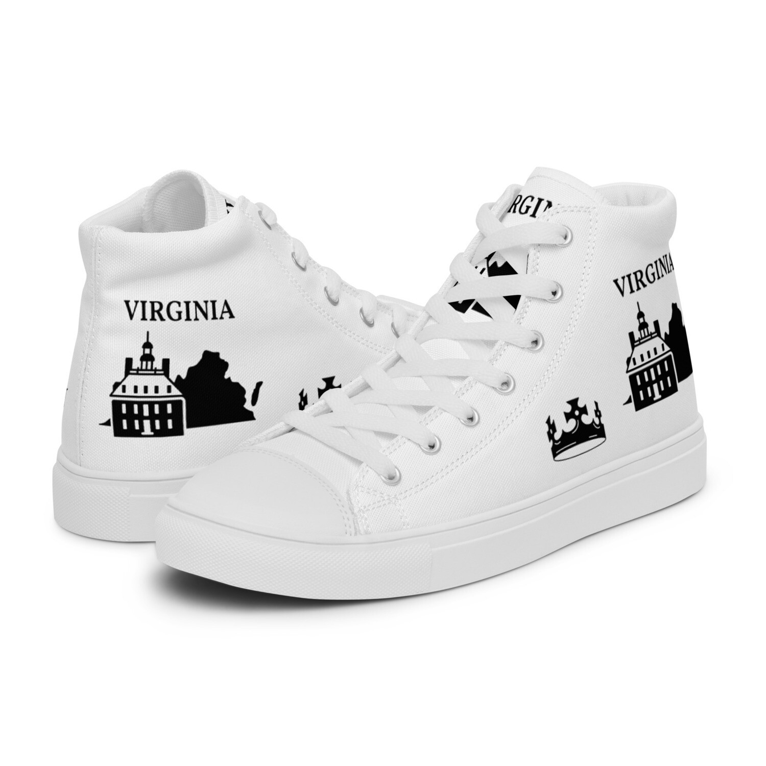 VIRGINIA-Men’s high top canvas shoes, Size: 5