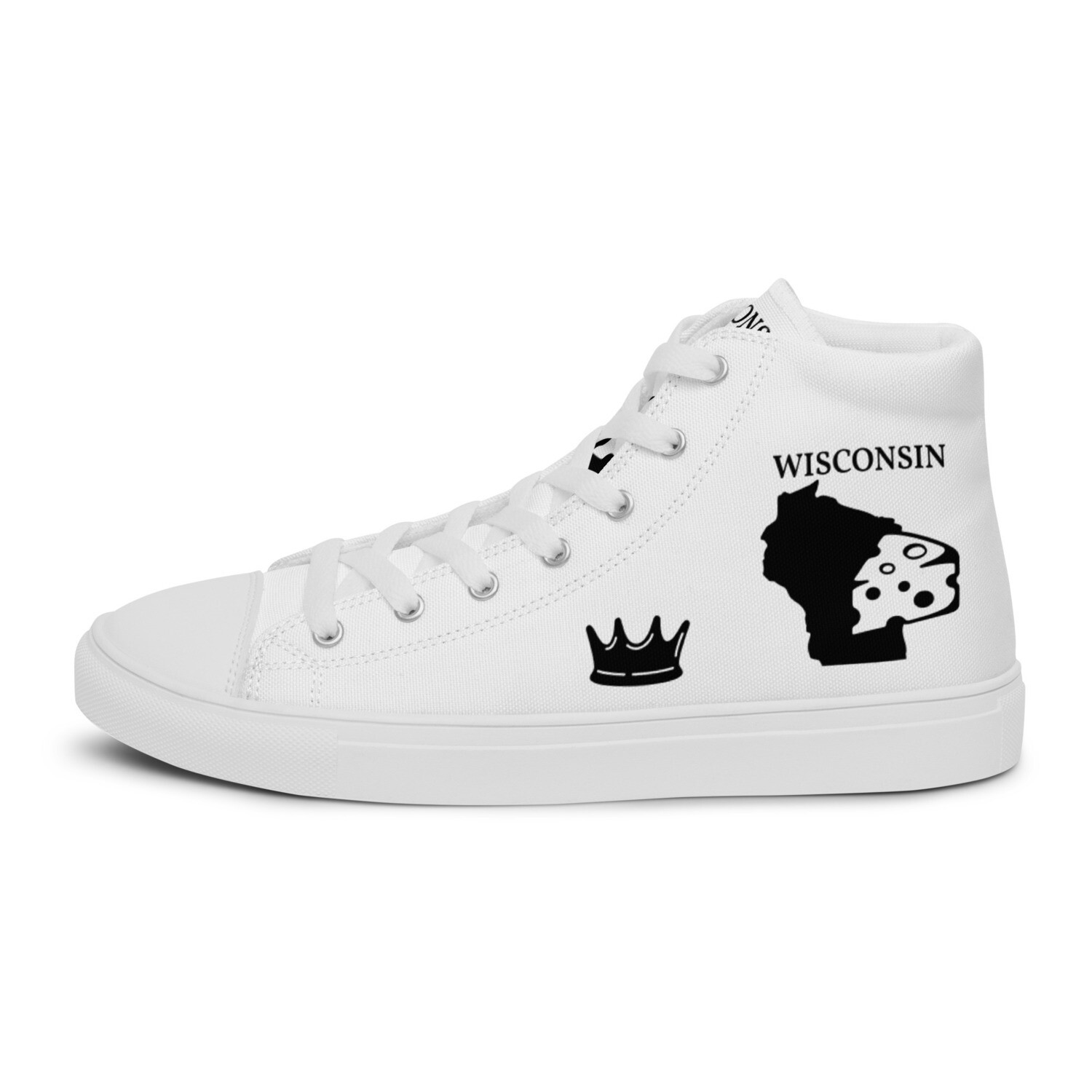 WISCONSIN-Women’s high top canvas shoes, Size: 5