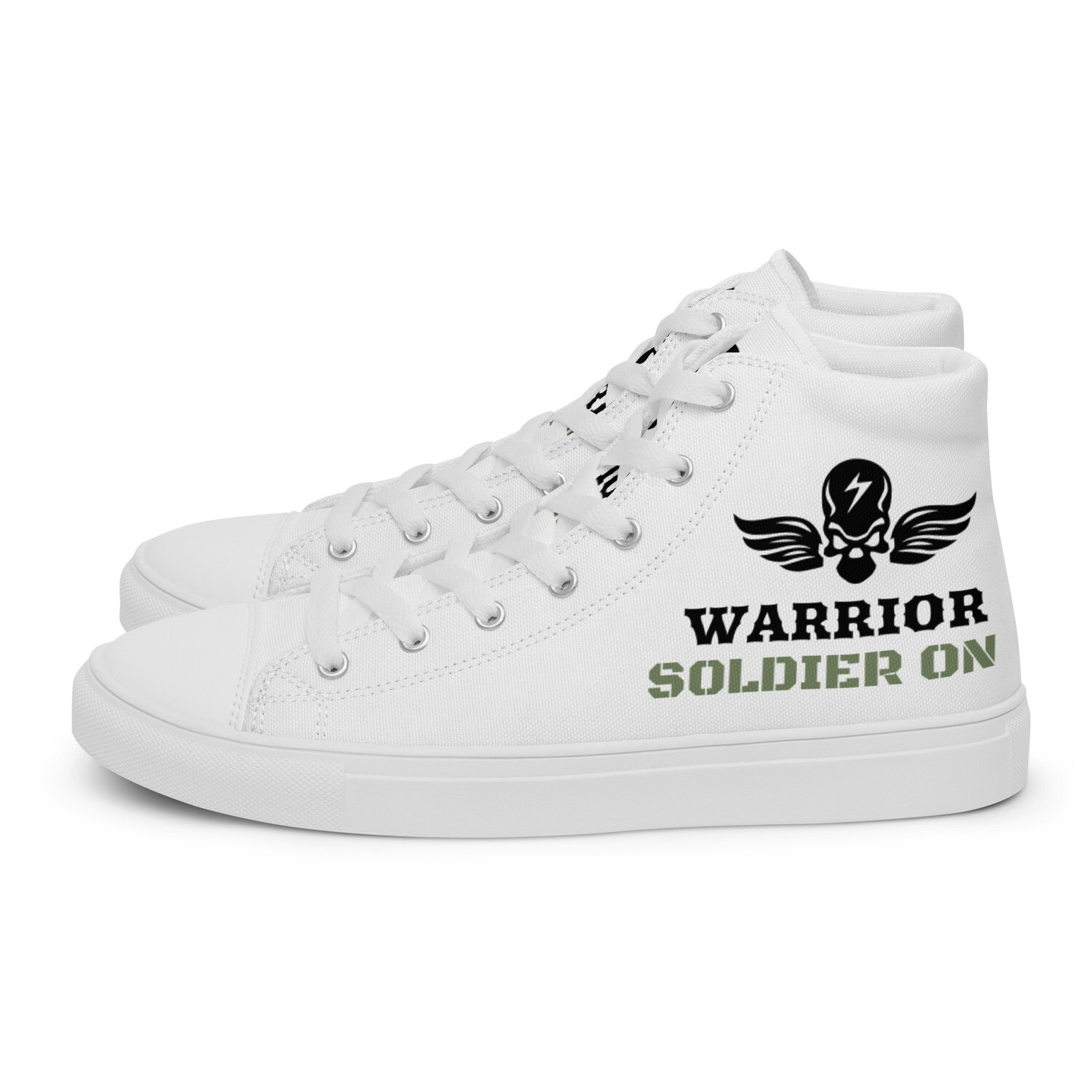 SOLDIER ON-Men’s high top canvas shoes, Size: 5