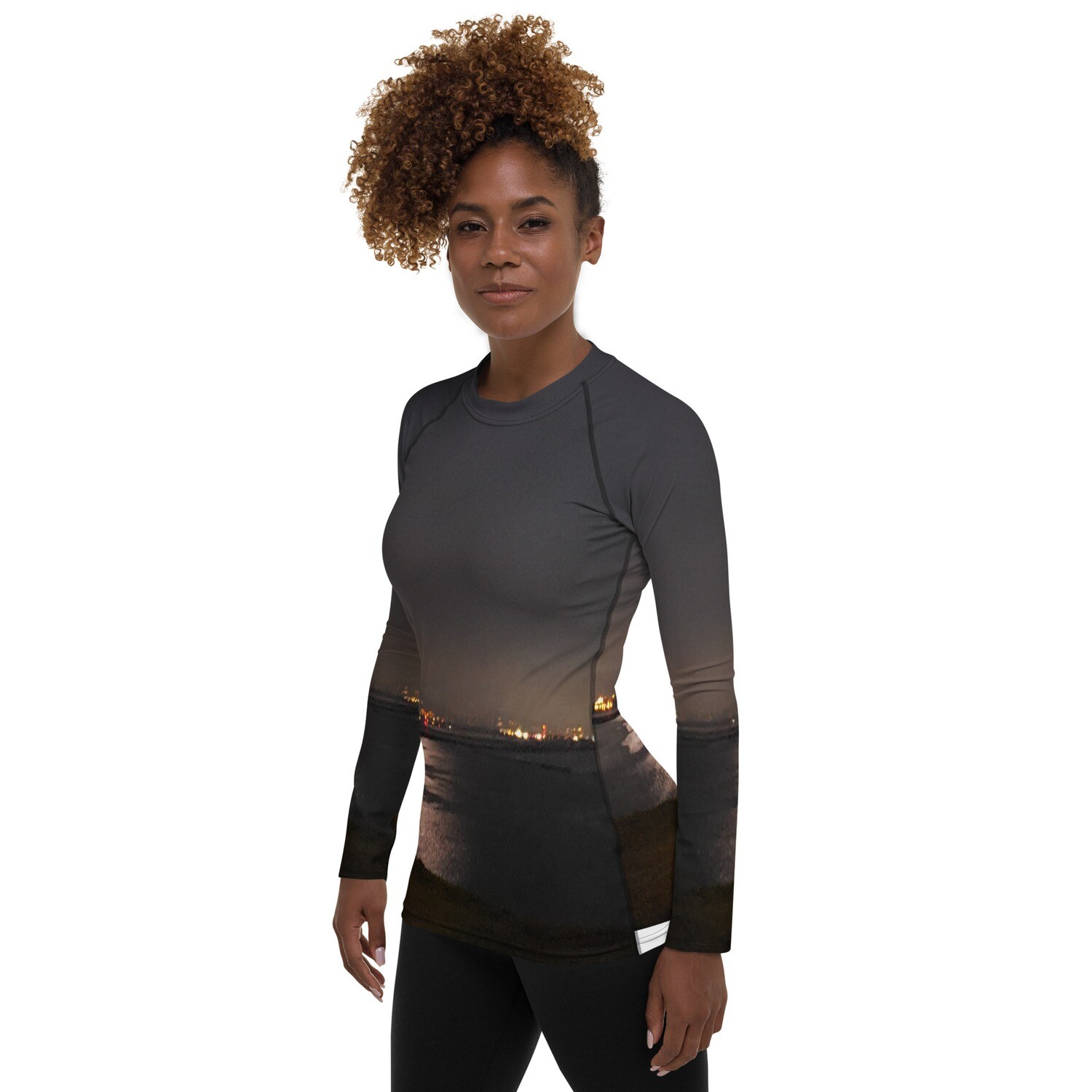 MIDNIGHT BLISS-Women's Rash Guard, Size: XS